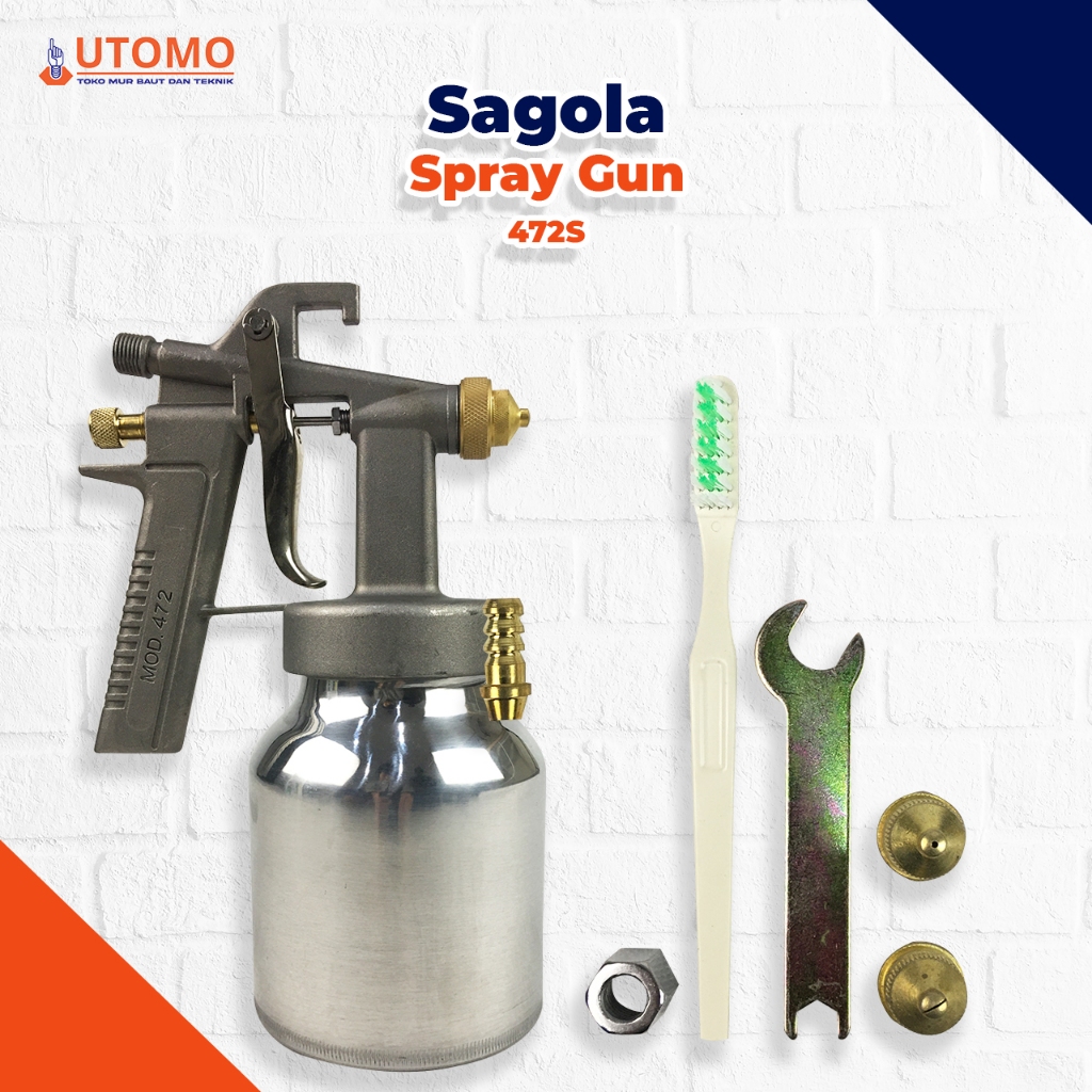 Sagola Spray Gun - Semprot Cat Kompresor  472S Tabung Bawah