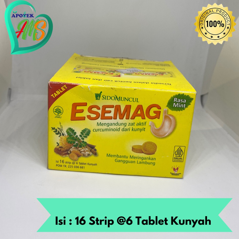 

Esemag tablet kunyah per strip isi 6 tablet