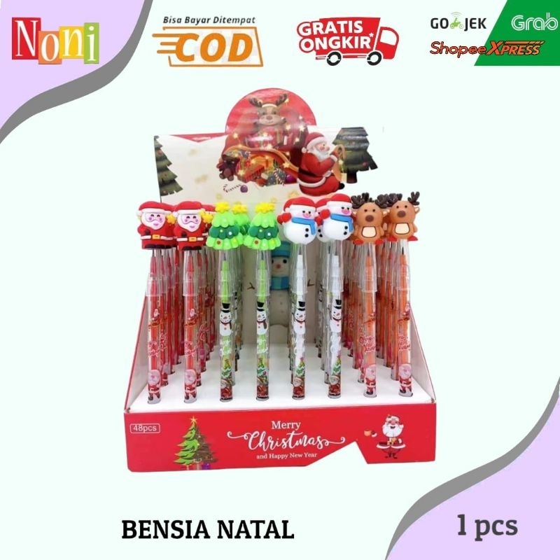 

Pensil bensia & pulpen natal santa claus 1pcs