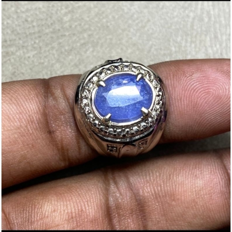 cincin batu natural tanzanite batu blue tanzanite ring