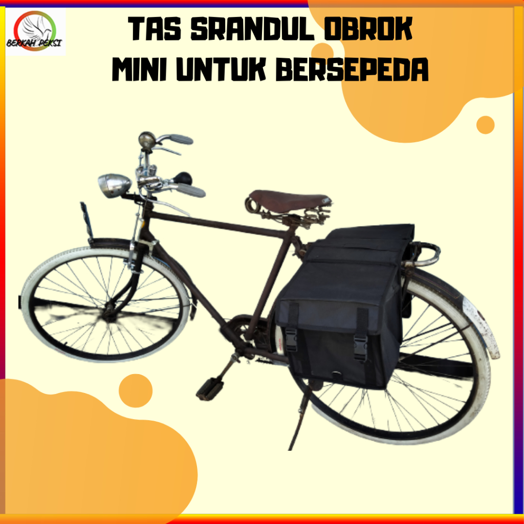 Tas Sepeda Srandul Obrok Kurir Pos Minimalis Waterproof Untuk Bersepeda Pancal Ontel Listrik
