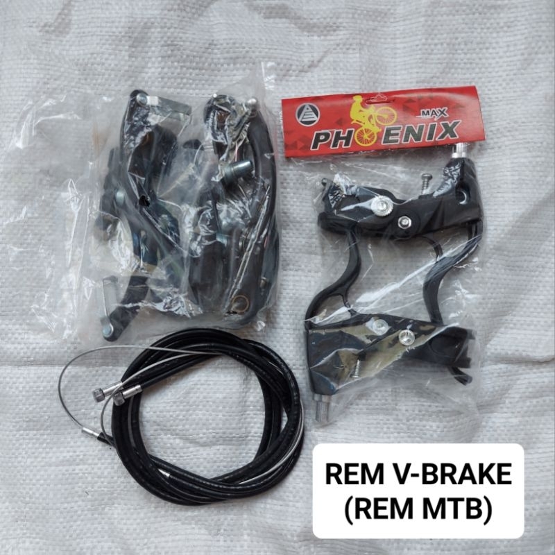 REM V-BRAKE SEPEDA KOMPLIT DEPAN BELAKANG || SEPEDA MTB