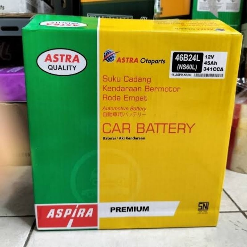Aki Mobil NS60L Aspira Astra