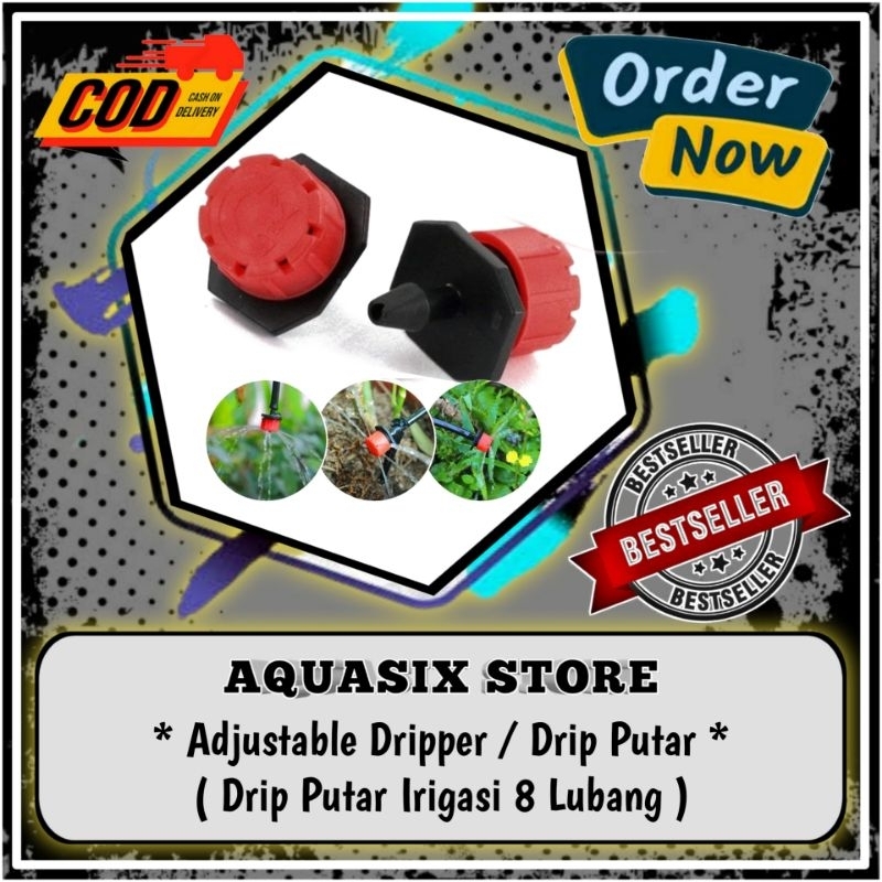 Sprinkler Drip Putar 8 Lubang  / Adjustable Dripper
