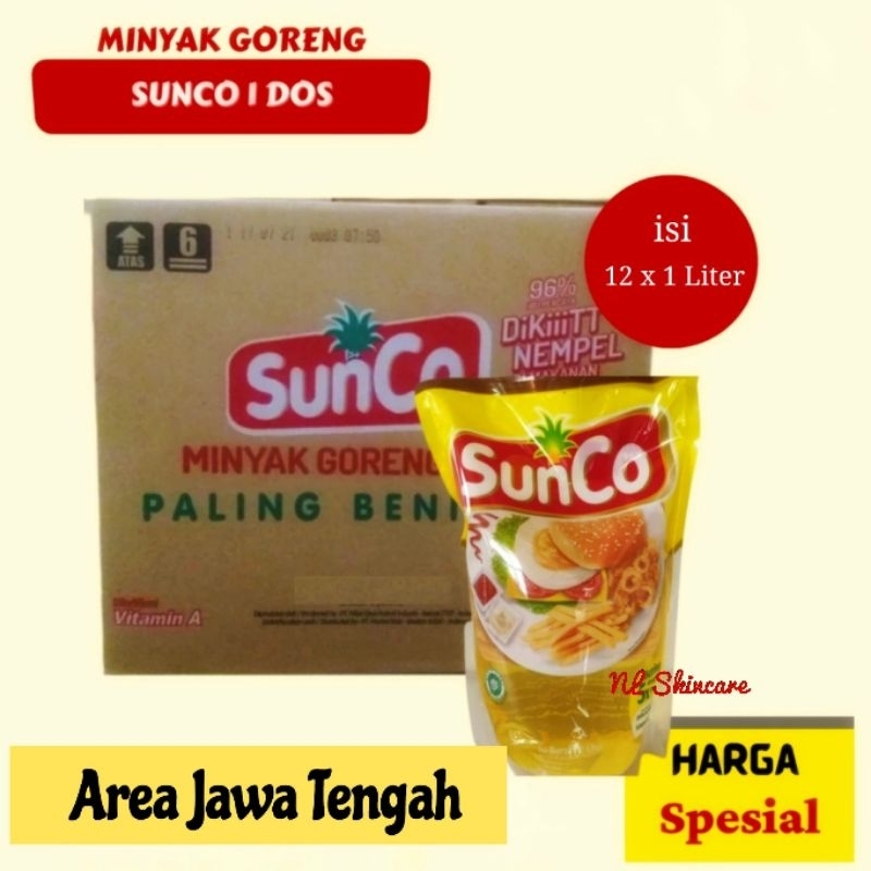 

[TERLARIS] 1 KARTON / 1 DUS MINYAK GORENG SUNCO 1L / SUNCO 2L MURAH AREA JAWA TENGAH