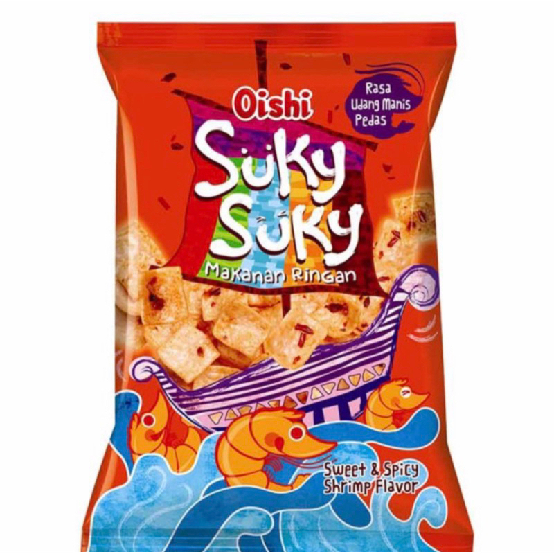 

Oishi Snack Suky Suky Udang Manis Pedas 60 gram