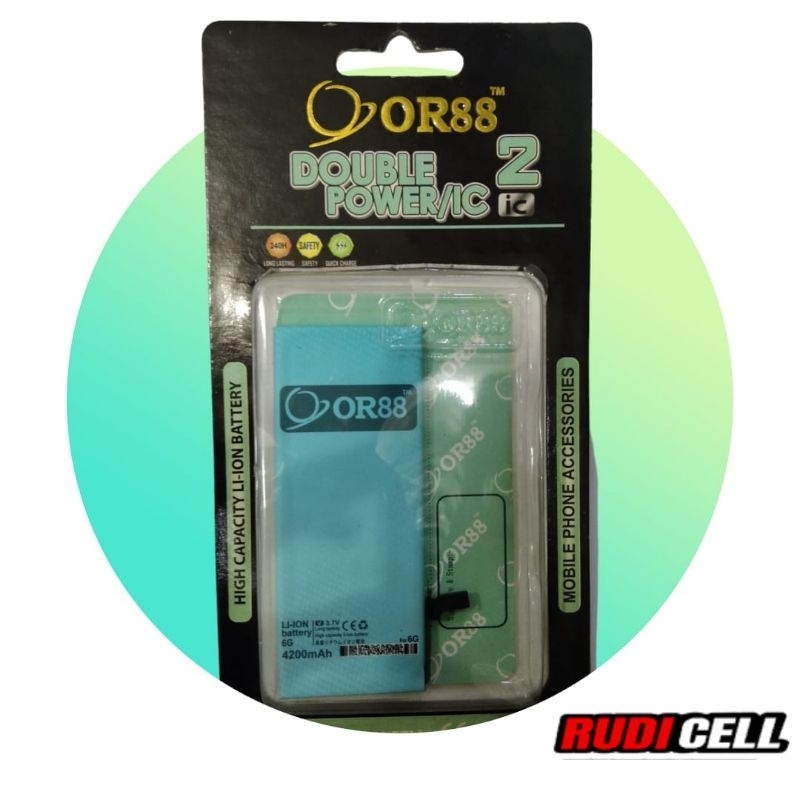 Baterai iPhone 6G OR88 Double power
