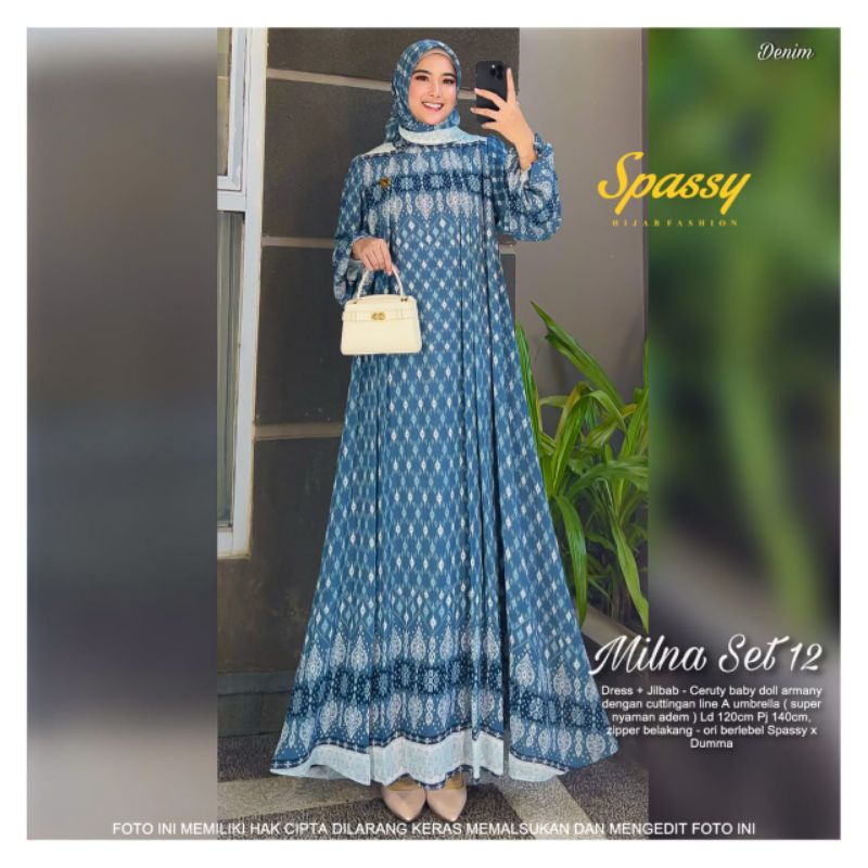 Milna set hijab original by Spassy