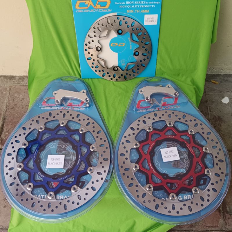 DISC PIRINGAN CAKRAM DELKEVIC SET DEPAN 320mm BELAKANG 220mm TEBAL 4mm DELKEVIC SUPERMOTO CRF/WR/KLX