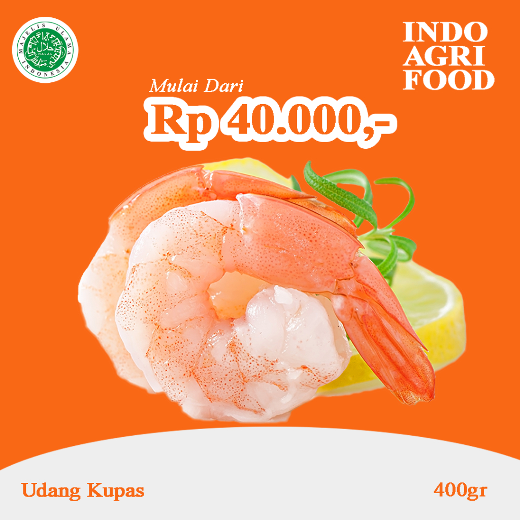 

Udang Kupas Vannamei 400gr / Peeled Vannamei prawn 400gr