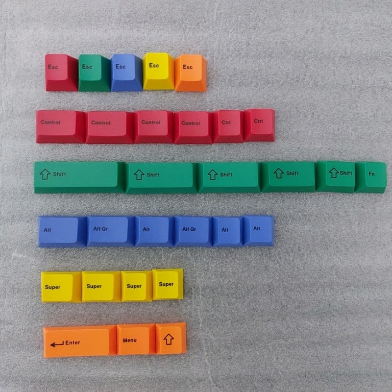 Keycaps XMI / XIAMI RGBY Addons Accent - PBT Dyesub - 30 Keys