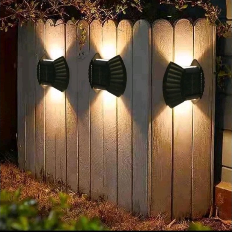 LAMPU DINDING TENAGA SURYA ANTI AIR /LAMPU TENAGA SURYA ATAS BAWAH/LAMPU SOLAR TAMAN DINDING