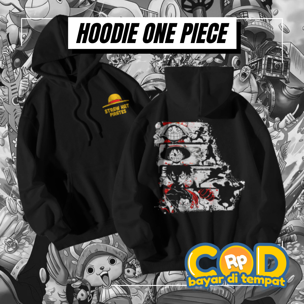 Jaket Hoodie Anime One Piece Yonkou Monkey D Luffy The Emperor Of The Sea Kaos Anime One Piece Monke