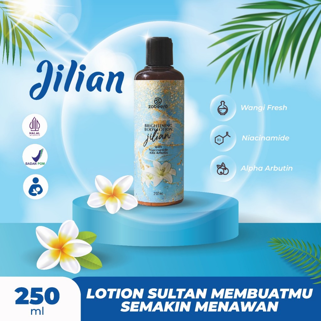 Brightening Body Lotion JILIAN 250ml | Lotion Pemutih Kulit Aman BPOM dan Halal