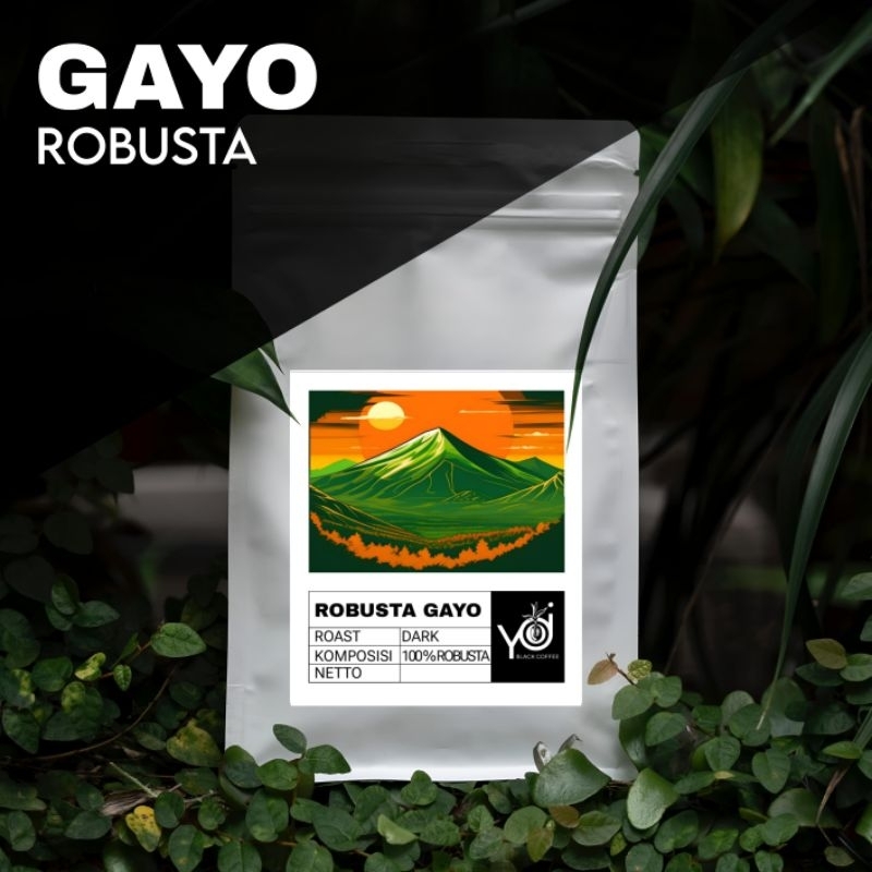 

Biji kopi Bubuk Fine Robusta Aceh Gayo 250 Gram Coffee Roast Beans