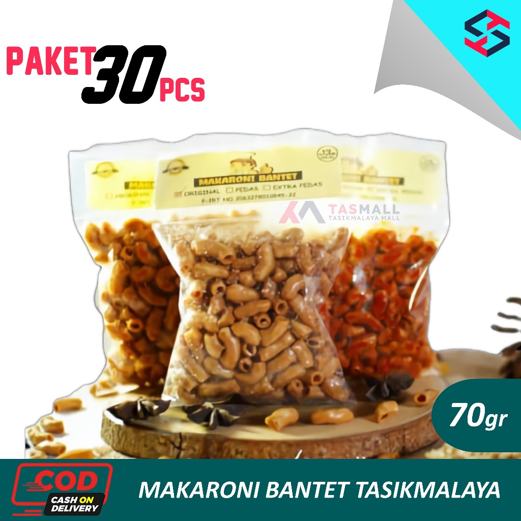 

PAKET USAHA 30pcs - MAKARONI BANTET Tasikmalaya 60gr - TULIS REQUEST VARIAN RASA DI CATATAN OREDER