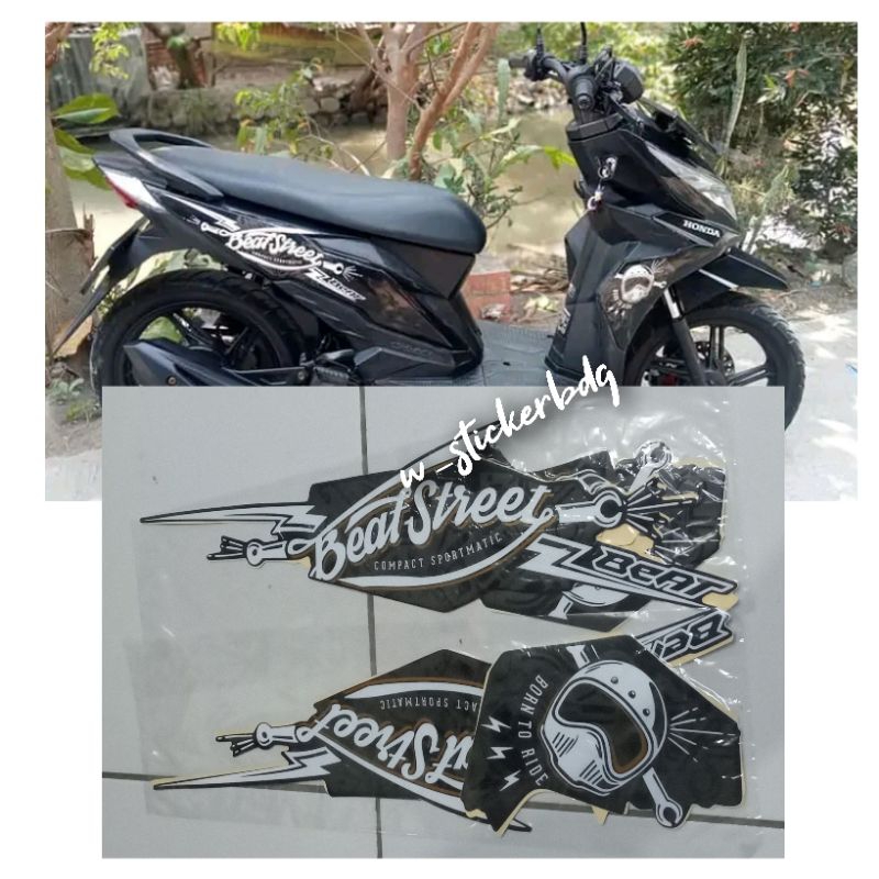 Striping Lis Honda Beat Street 2017 Hitam