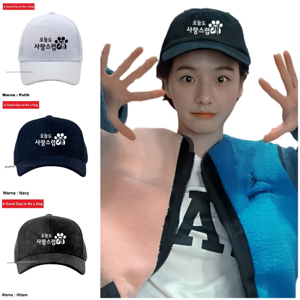 Topi Baseballcap A Good Day to Be a Dog Baseball cap Drakor Drama Korea Park Gyu-young Han Hae-na Ch