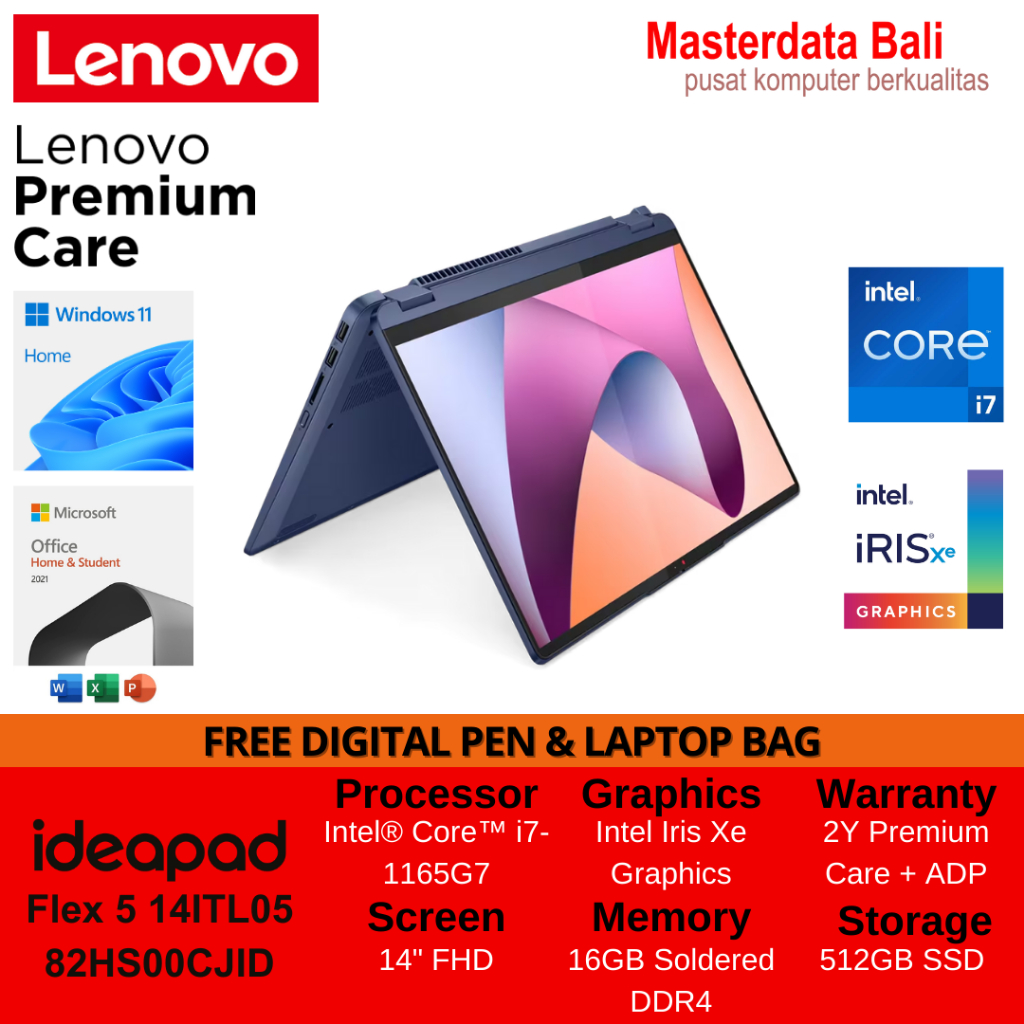 Laptop Lenovo IdeaPad Flex 5 14ITL05 Intel Core i7 14 FHD W11HOME+OHS