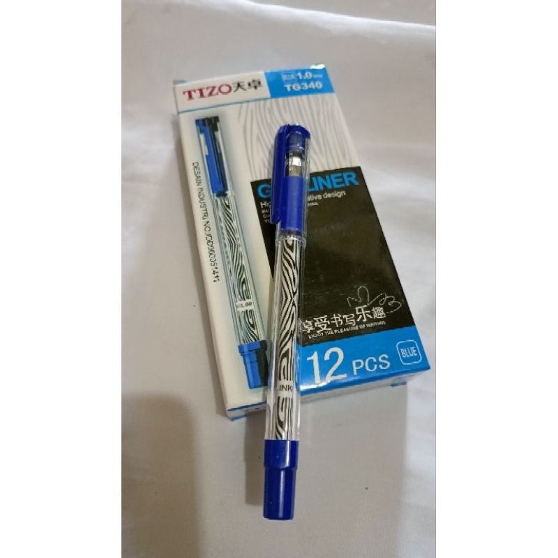 

1 pak Pulpen Gel Liner TIZO TG 340 isi 1 pack