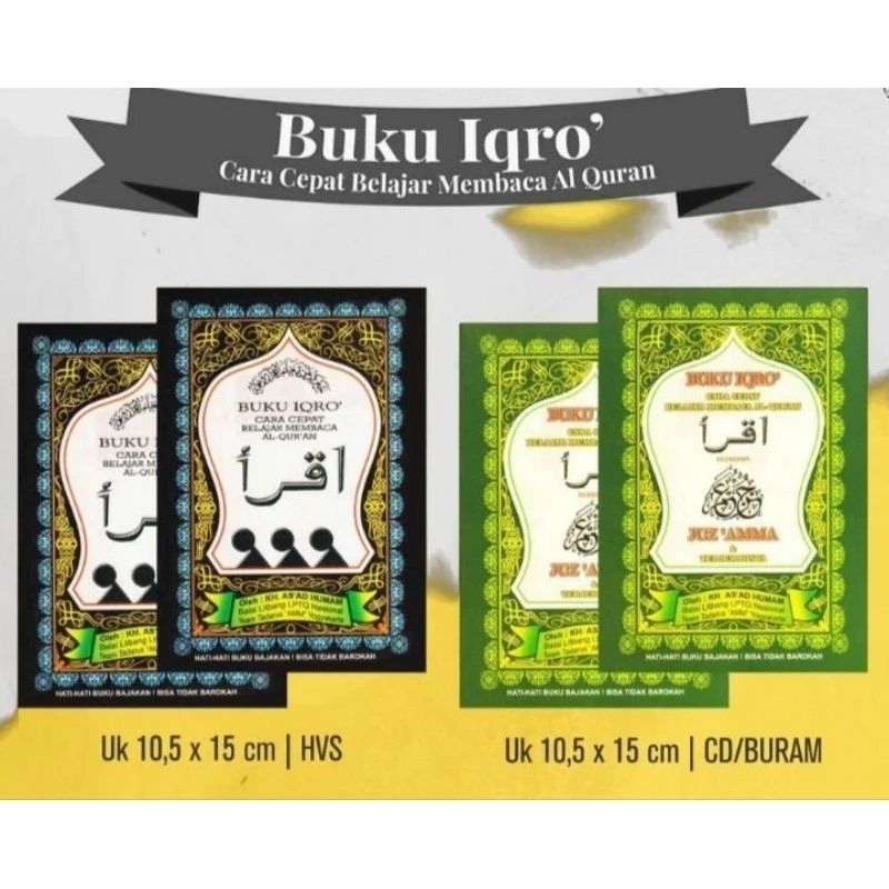 Buku Iqro Belajar Al Quran Besar Jilid 1-6 Digabung Bagus Murah
