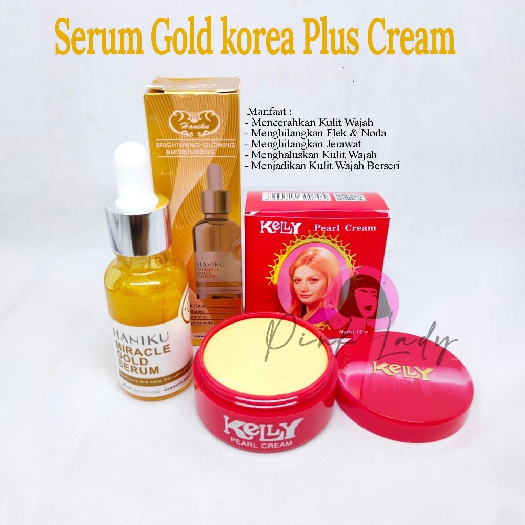 Serum Gold Glowing BPOM + Cream Kelly 15gr / Siang & Malam