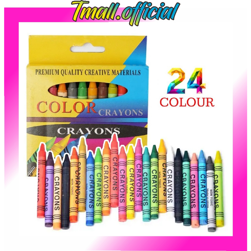 

❄ TMALL ❄ Pensil CRAYON 24 WARNA / Crayon Set Anak 24 Pcs / Oil Pastel Mewarnai Melukis Kebutuhan Sekolah S096