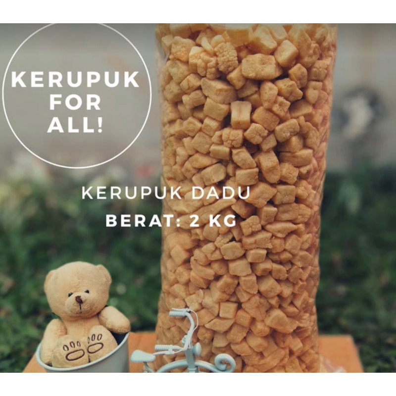 

KERUPUK RAMBAK DADU 1 KG (ORIGINAL / BALADO / PEDAS)