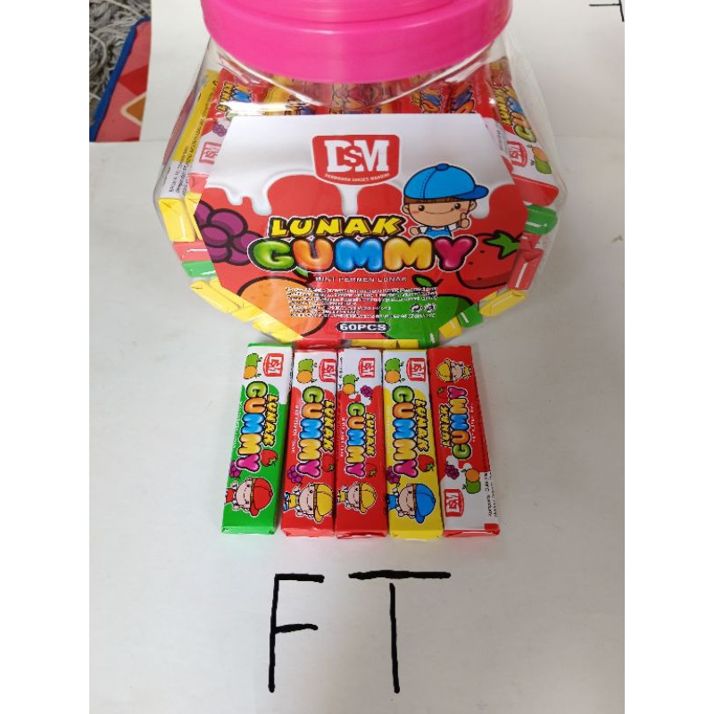 

permen lunak Gummy 60 pcs/toples
