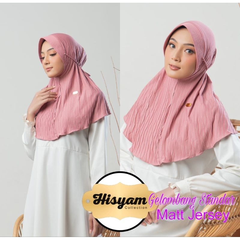 Hijab Bergo Pad Plisket Gelombang / Jilbab Instan Bergo Tali Kepang Pad Plisket / Hijab Instan Tali 
