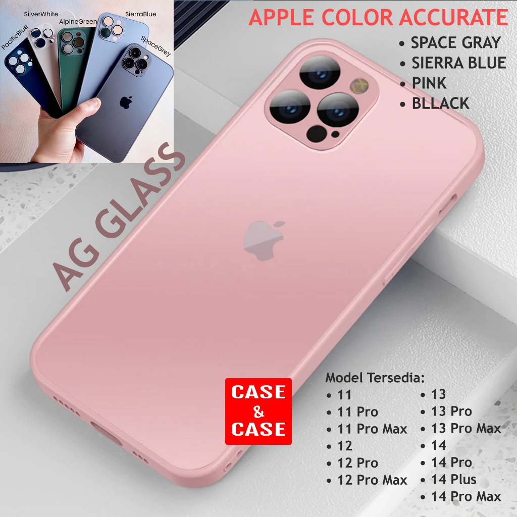 Case AG Glass Premium Metal Case Iphone 11 | 11 Pro | 11 Pro Max | 12 | 12 Pro | 12 Pro Max Lenspro 