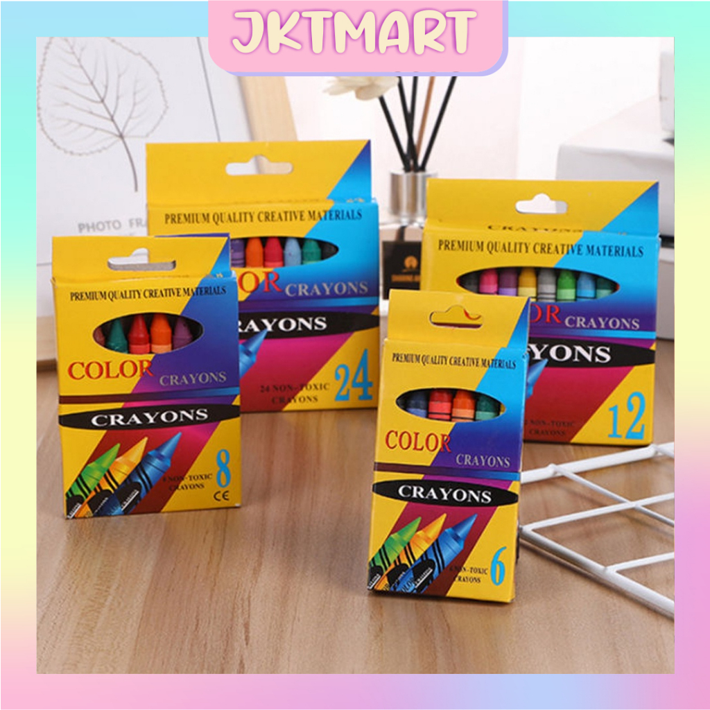 

⭐ JKTMART ⭐ PENSIL CRAYON ISI 24 WARNA / COLOR CRAYON 24 COLORS / 24 NON-TOXIX CRAYONS / PENSIL WARNA / PENSIL WARNA CRAYONS S096