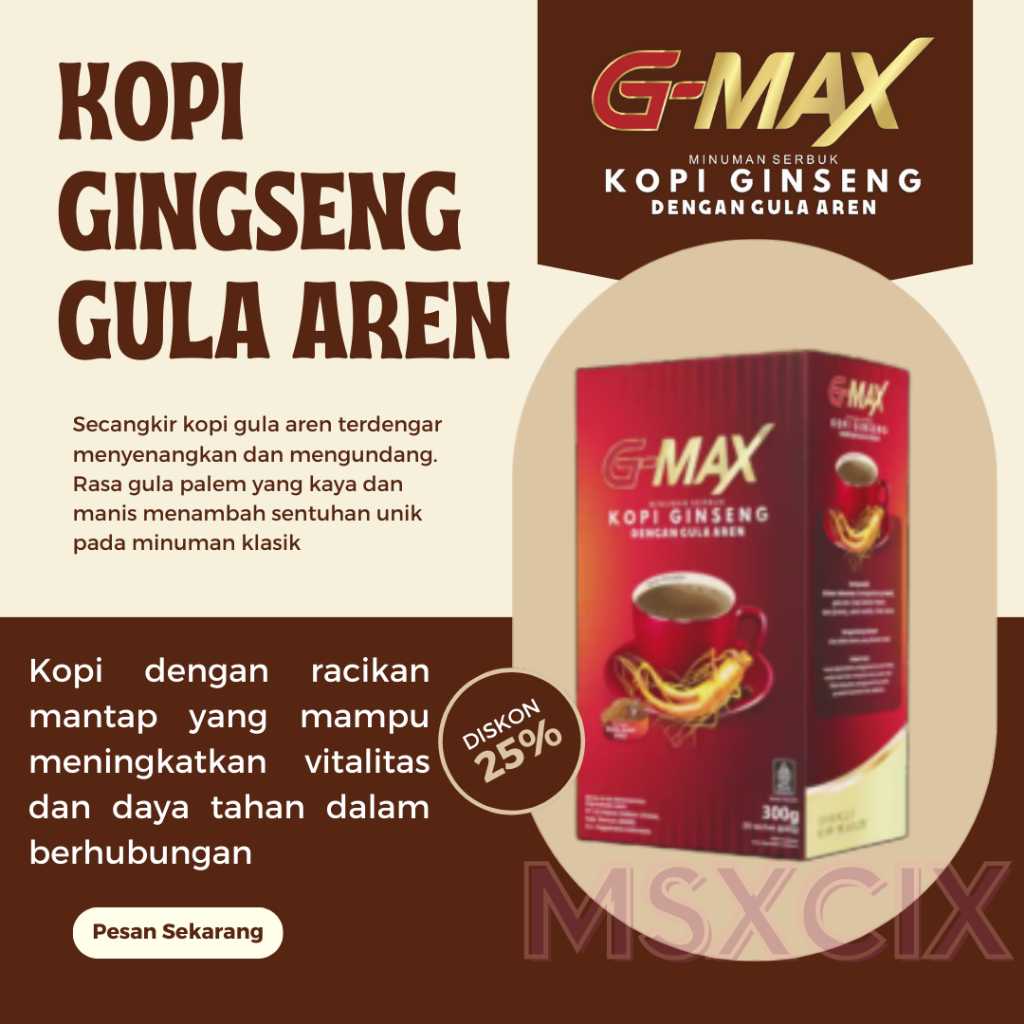 

GMAX KOPI INSTAN TINGGAL SEDUH LANGSUNG JOS GANDOS DIKASUR