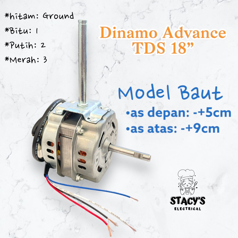 DINAMO KIPAS ANGIN ADVANCE TDS 18” BESI