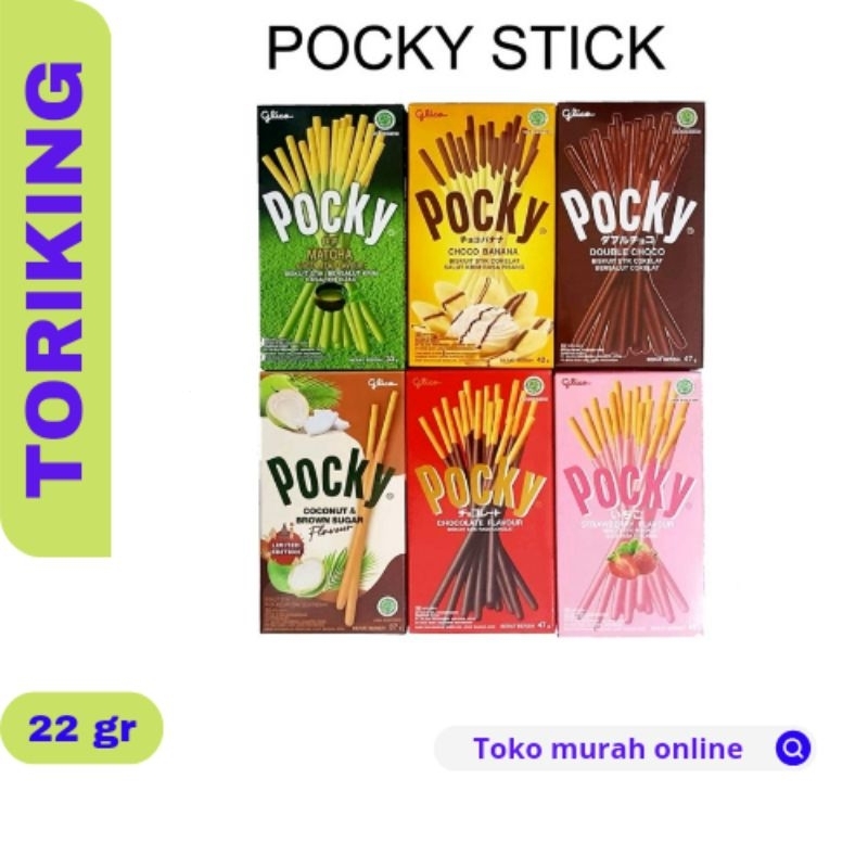 

GLICO POCKY STICK MINI - Coklat/Strawberry/Coklat Cookies 22Gram