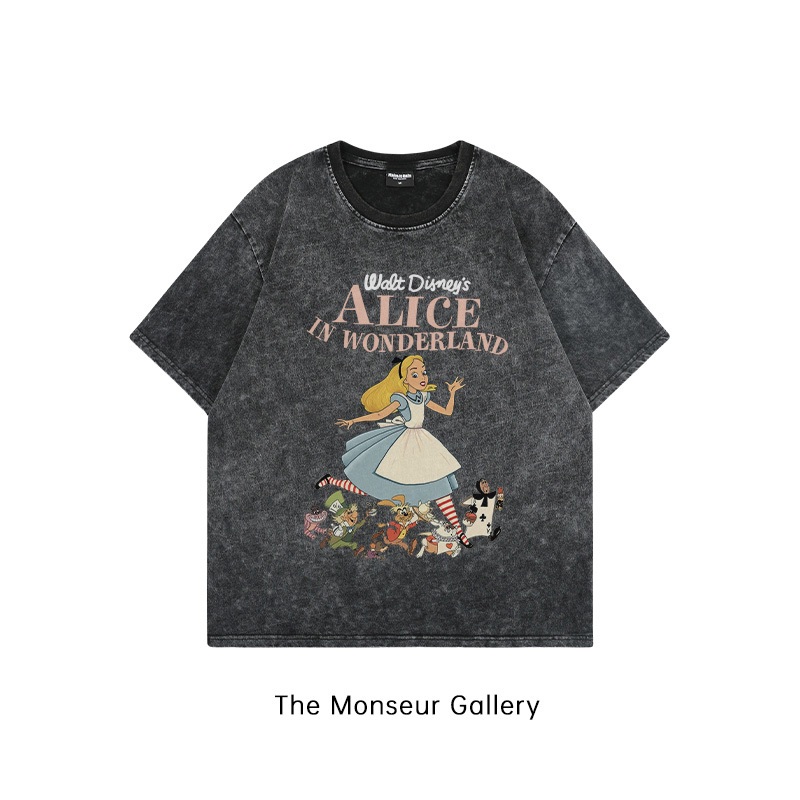 The Monseur Gallery T-shirt Washed Oversize Kaos Wanita Hitam 912