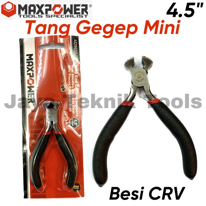 Tang Gegep Mini 4.5" inch Maxpower Cutting Pemotong Kakatua End Nipper