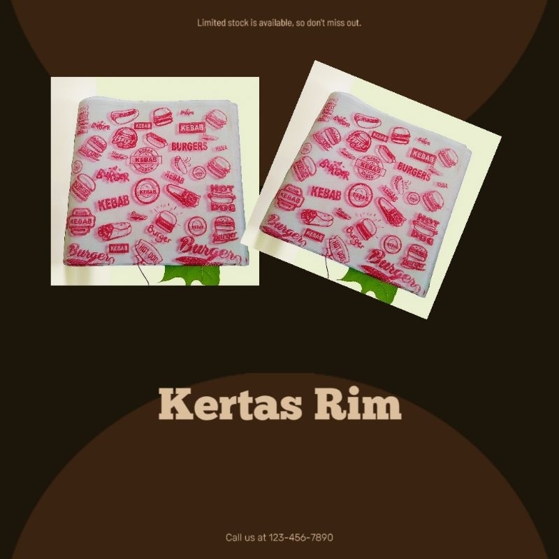 

kertas kebab dan burger isi50