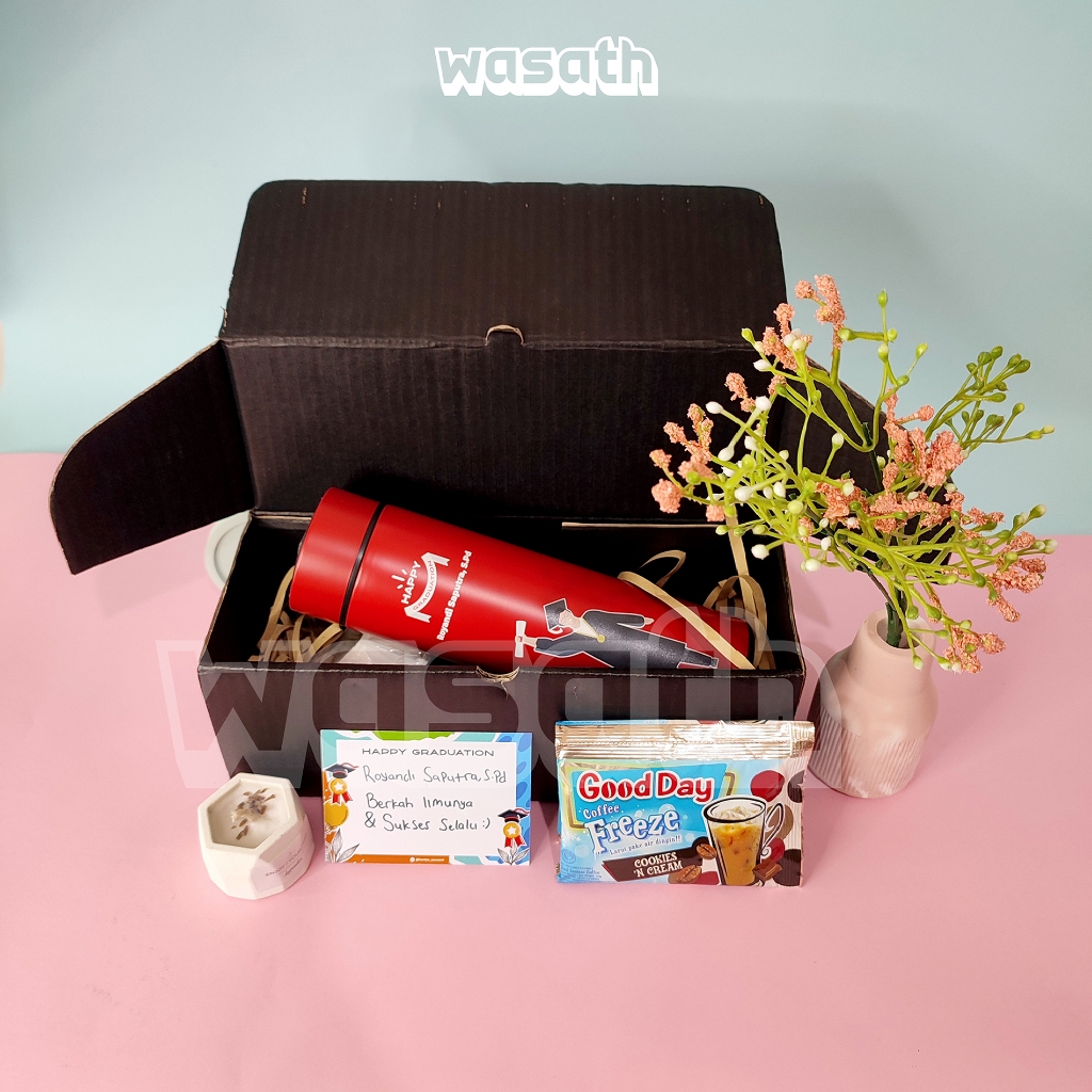 HAMPERS WISUDA  - KADO WISUDA - KADO WISUDA CEWEK - CUSTOM TUMBLER - CETAK TUMBLER
