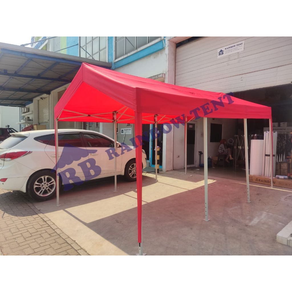 Tenda Lipat Carport Super Premium (1,4mm) Ukuran 2,7x4,5 Meter   + Atap D800 Tebal