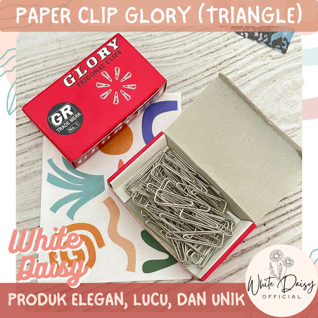 

Paper clip glory (Triangle) premium unik imut lucu klip kertas