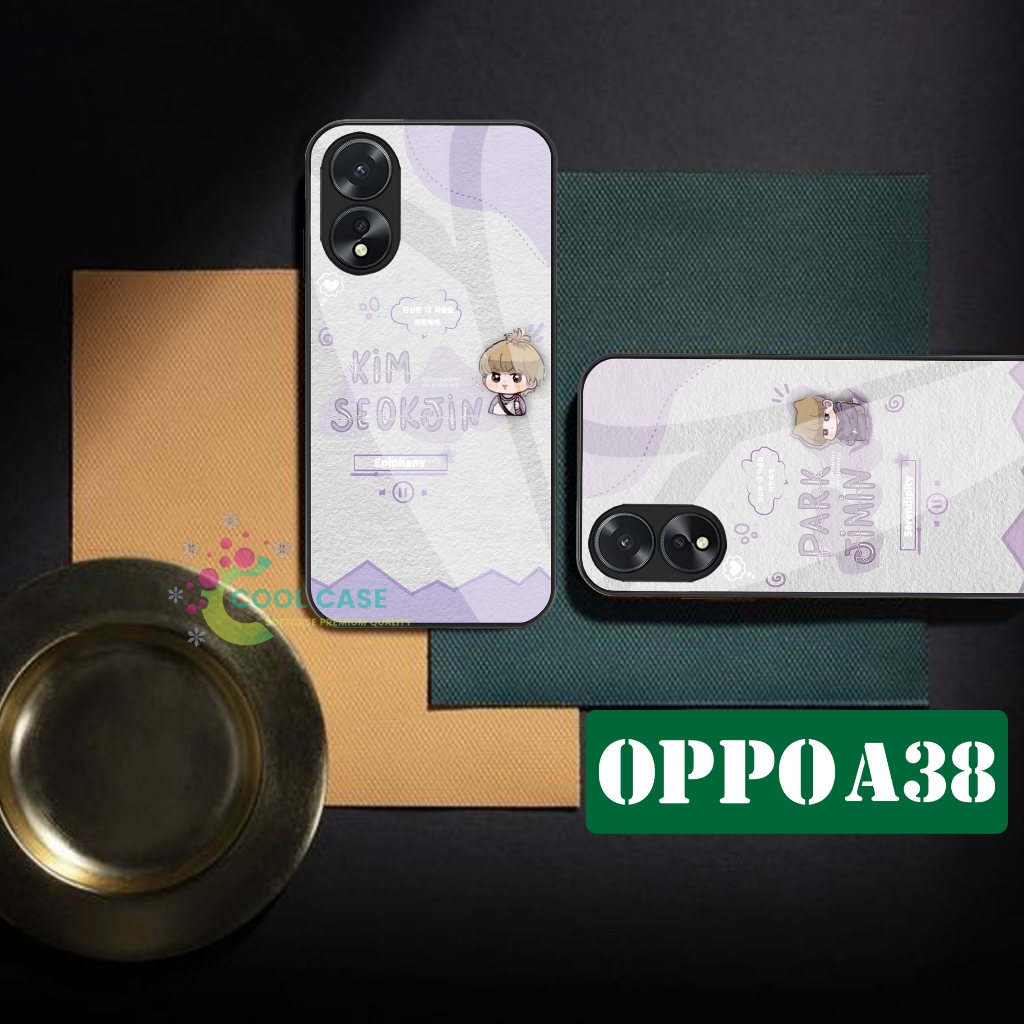 Softcase Kaca Case Oppo A38 Terbaru Kpop BTS [CK53] - Casing Handphone Oppo A38 Terbaru 2023