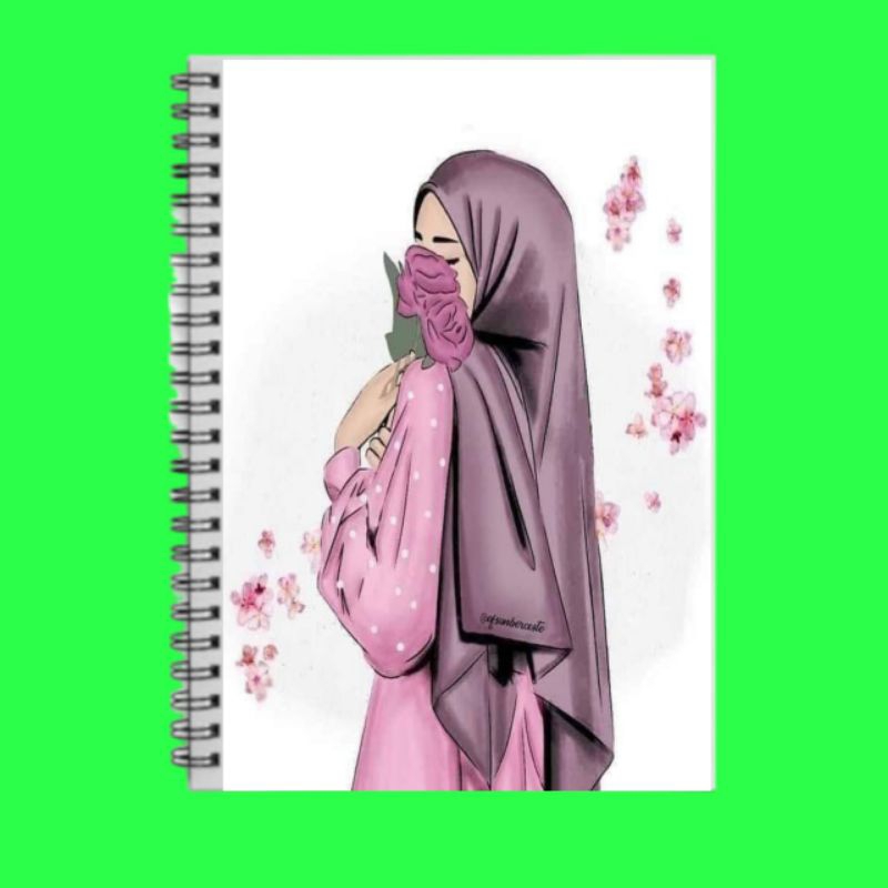 

Pocket NoteBook A6 Spiral Hijaber Muslimah