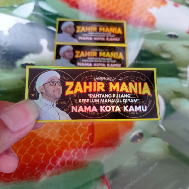 

(Minimal Order 10 pcs) Stiker Zahir Mania Kuning Vynil/Hologram Tahan Air, Tahan Lama
