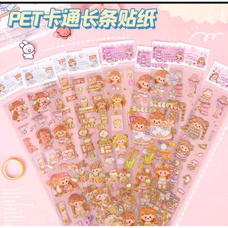 

[L48] Stiker Sticker Tempelan panjang isi 40 pcs