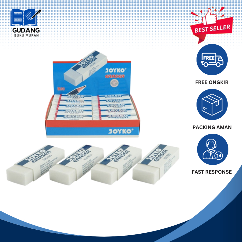 

Eraser / Penghapus Pensil Joyko Putih 526-B20 / GUDANG BUKU MURAH