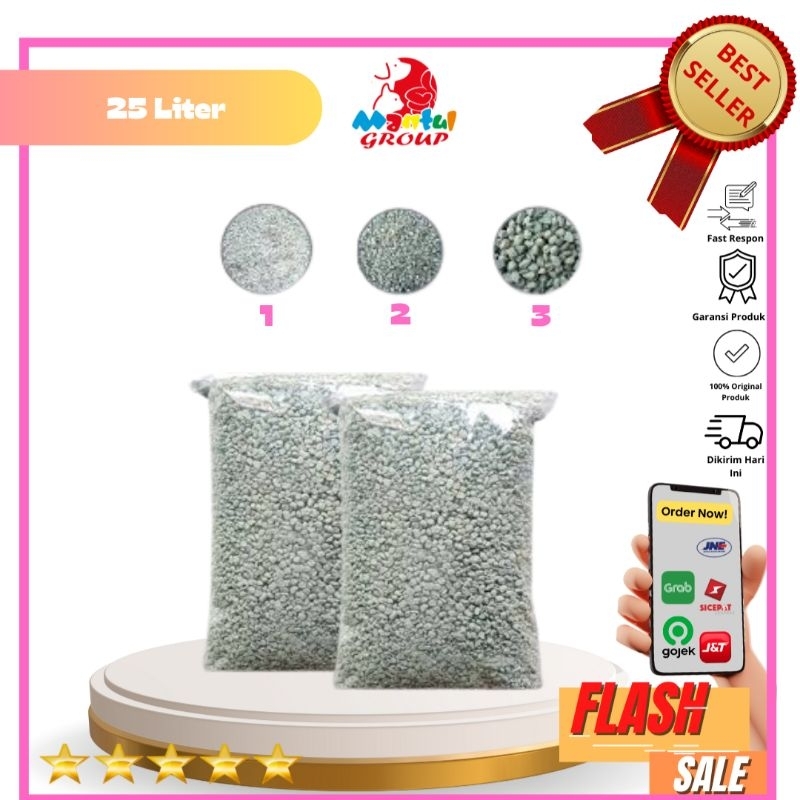 Pasir Kucing Zeolit Transparan Bento 25 Lt|C. PASIR 25LT