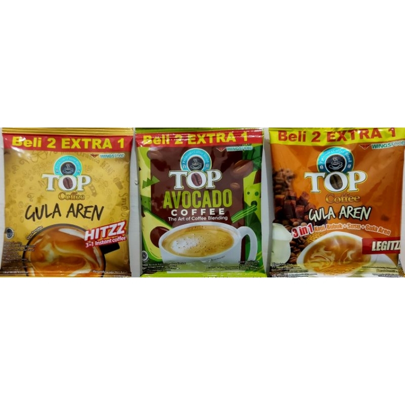 

Top kopi gula aren renceng isi 15 pcs. top coffee kopi susu gula aren tubruk
