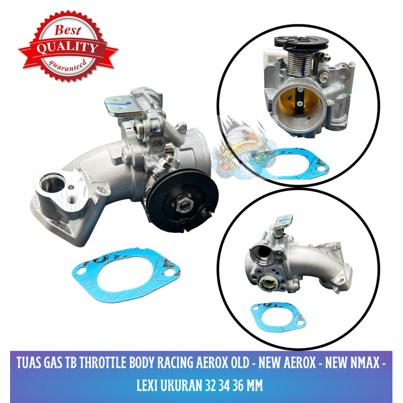 [BISA COD]TUAS GAS TB THROTTLE BODY RACING AEROX OLD - NEW AEROX - NEW NMAX - LEXI UKURAN 32 34 36 M
