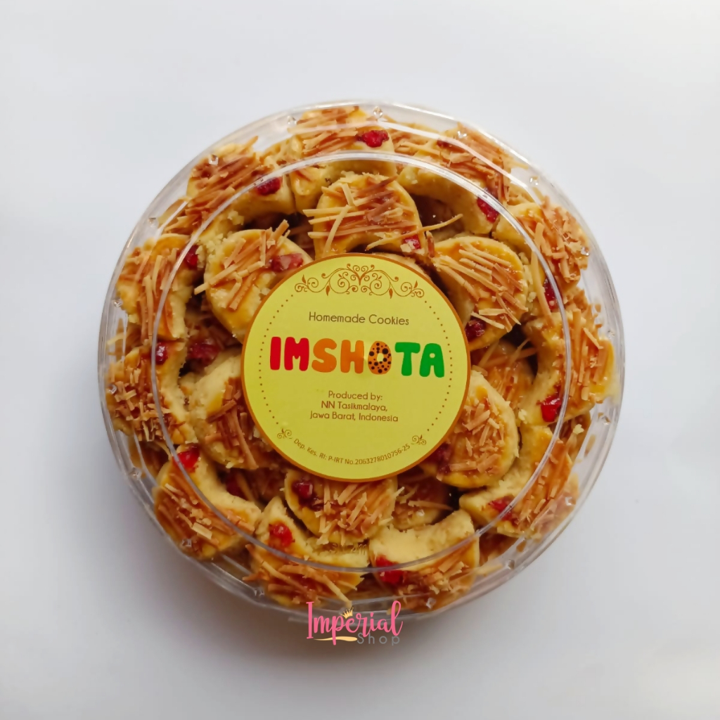 

Kue Kering Kastengel Premium Butter Toples Besar Kuker Kastengels Keju 100% Original Imshota Cookies